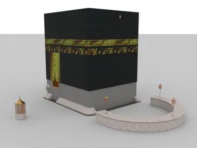 Muslims Kaaba Low-poly 3D model 3D model