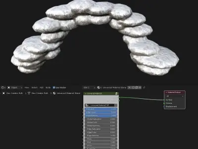 Geo Stone Creator for Blender 3D Low-poly 3D model