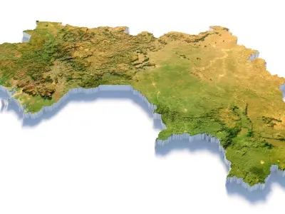 Guinea Gine Terrain Country 3D model