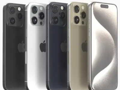 Apple iPhone 15 pro max All colors 3D model