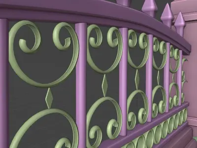 Fence ornate 3D model