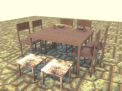 PSX Ramen Table Soup 3D model