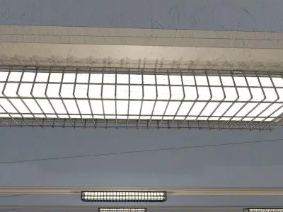 Lamps light fixture in parking garage 3D model