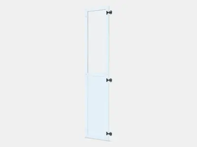 OXBERG Panel-glass door Low-poly 3D model