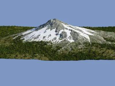 High-Poly Mountain Landscape Model Low-poly 3D model