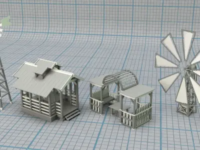 Environment Props - Collection 1 - 122 pieces  3D model