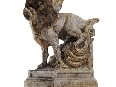 Golden Deer Majesty 3D model