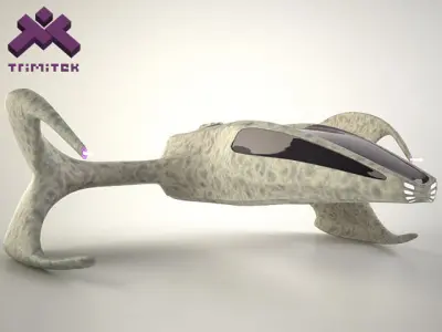 Alien Spaceship - small fighter 3D model