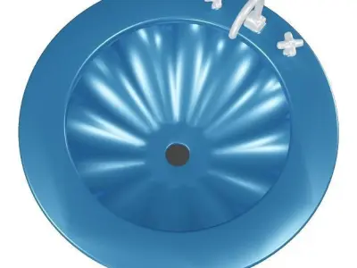 Fabulous Flower Wash Basin Low-poly 3D model