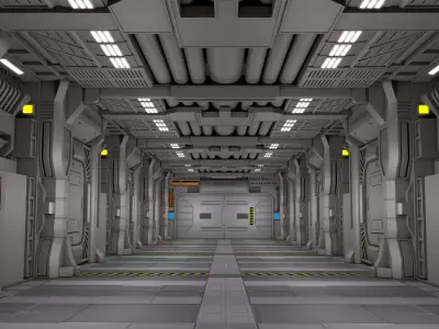 Sci Fi Interior Industrial 3D model