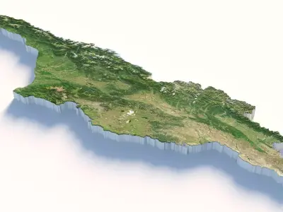 Georgia Terrain Country 3D model