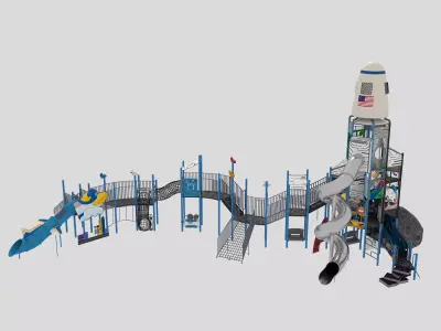 Playground for children 08 3D model