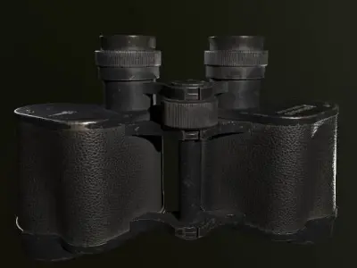 Stylized telescope Low-poly 3D model