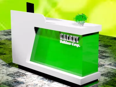 Reception Counter Low-poly 3D model