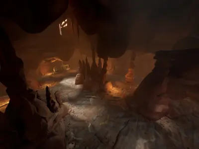 Full Stylized Cave Set  Low-poly 3D model
