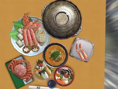 Japanese cuisine 3D model
