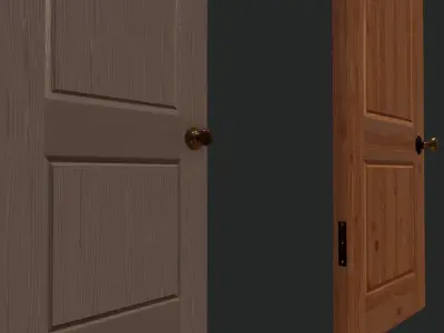 Game Ready Interior Doors Low-poly 3D model