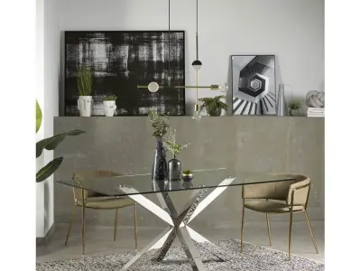 Emberto Glass Dining Table 3D model
