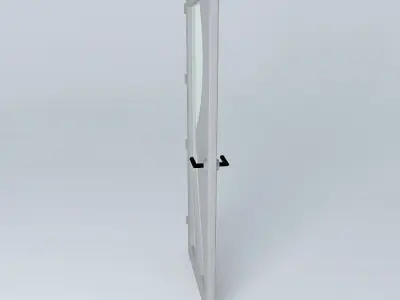 Letter R 3D door very detail with glass lock and hinger Free 3D model