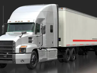  Semi Truck with Trailer Generic Simple Interior 