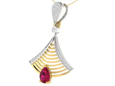 Women pendant earrings set 3dm stl render detail 3D print model 3D print model