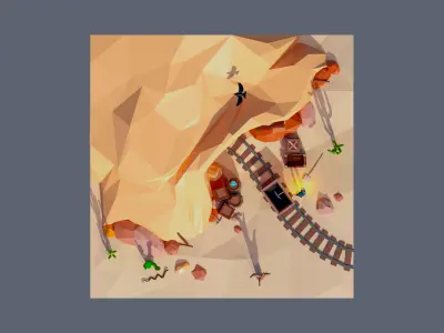 land 46A Low-poly 3D model