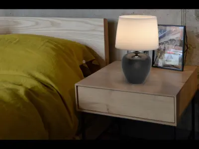 Bed Side Lamp 001 Low-poly 3D model