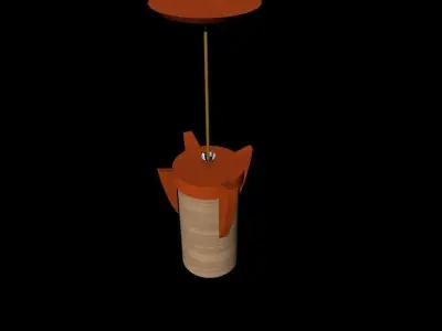 Modern Lamp Low-poly 3D model 6