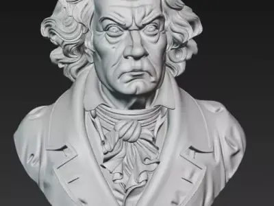 Ludwig van Beethoven Bust 3D print model