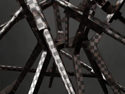 Chandelier Agnes 24 lights2 4 colors 3D model