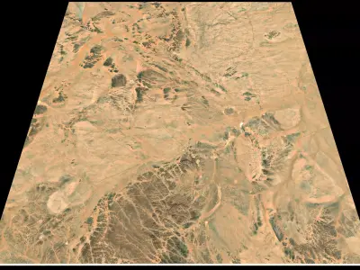 Mecca and the Red Sea coast of Saudi Arabia - tile n24 e43 3D model