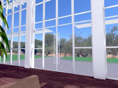 Double Glass Door SHC Quick Office Low-poly 3D model