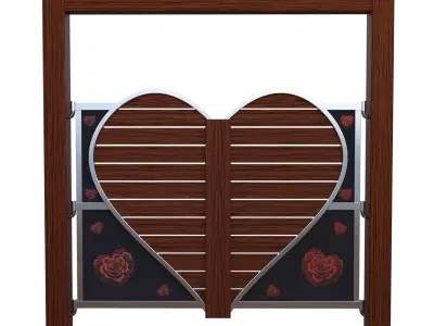 Interior Fantasy Gate Low-poly 3D model