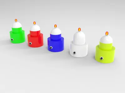 Diwali Lighting Diya VR AR  Low-poly 3D model