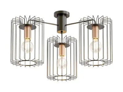 rivoli-elke-5077-303-b0051240 three light fixtures with metal... 3D model