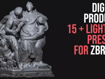 Digital Product - 15 -Lighting Presets For Zbrush 3D model