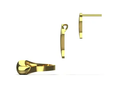 gold set earring pendant ring stl 3dm gs0013 3D print model