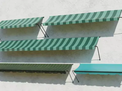 Awnings set 3D model four 3D model