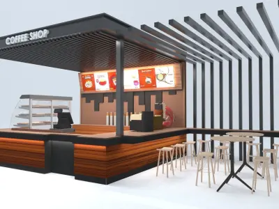 Stall Coffee 3D model