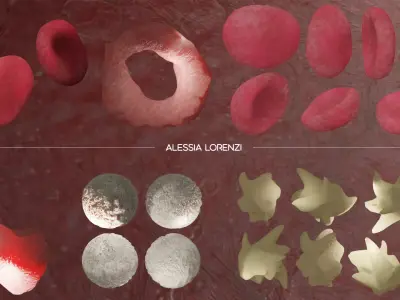 blood inside veins professional set 3D model