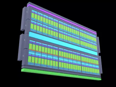 GPU Pascal GP100 Architecture v1 002 Low-poly 3D model