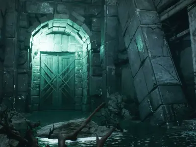 Fantasy Dungeon Environment Kitbash Set Low-poly 3D model