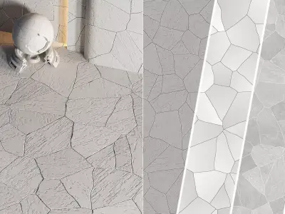 H80 Slate Stone - PBR - 4K - Seamless 3D model