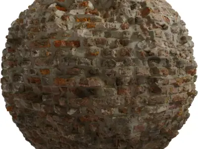 Rubble Filled Brick Wall PBR Texture Texture