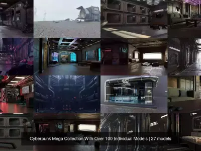 Cyberpunk Mega Collection With Over 100 Individual Models 3D Model Pack