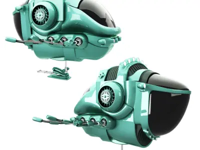 Spacecraft futuristic 3D model
