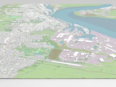 Cityscape Bremerhaven  Germany 3D model