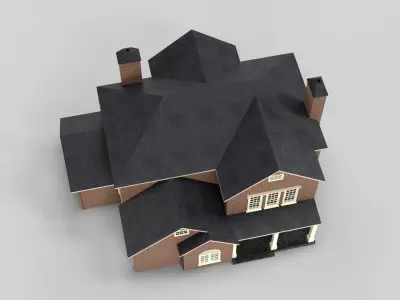 British House Design 17T4 Low-poly 3D model