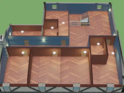 Cottage Inn Free low-poly 3D model