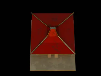 Traditional Javanese Joglo House 3D model